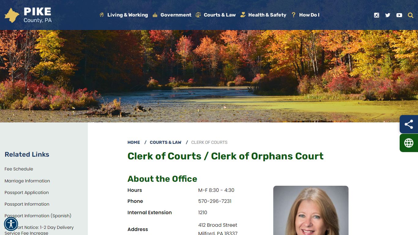 Clerk of Courts / Clerk of Orphans Court - Pike County, Pennsylvania